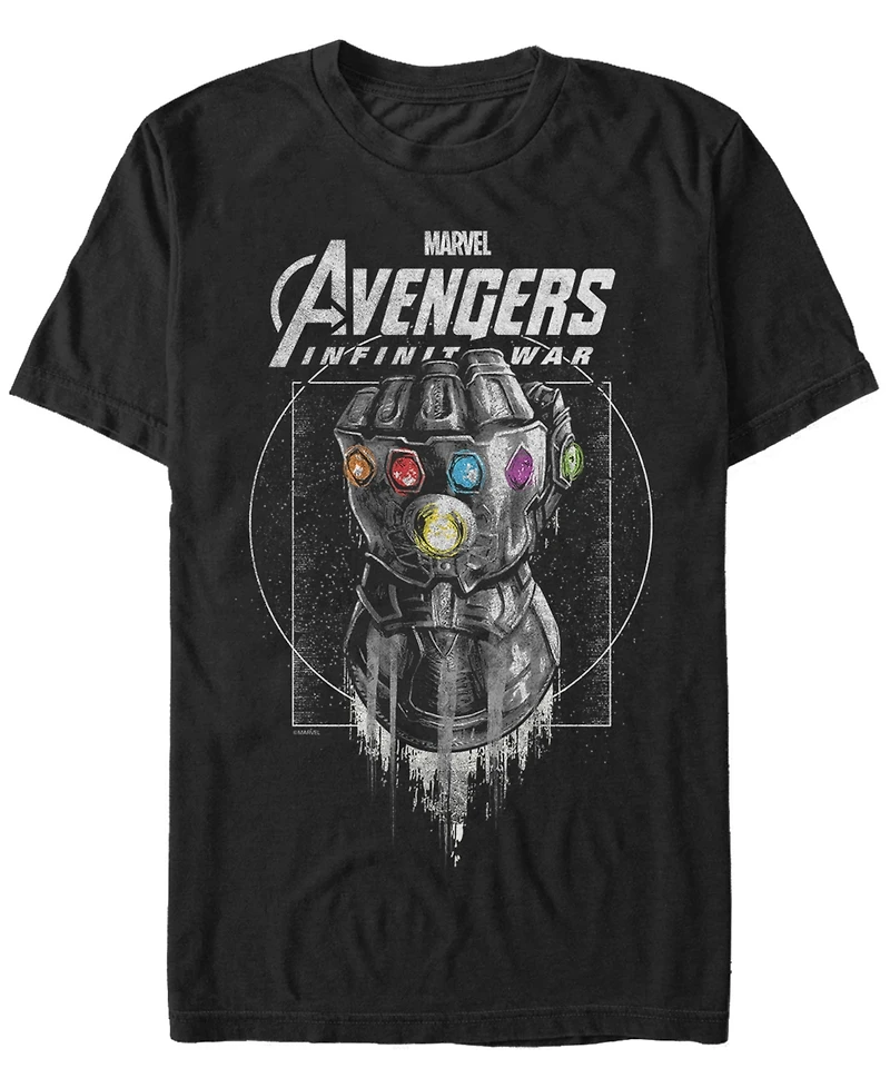 Marvel Men's Avengers Infinity War Black and Grey Ancient Gauntlet Short Sleeve T-Shirt