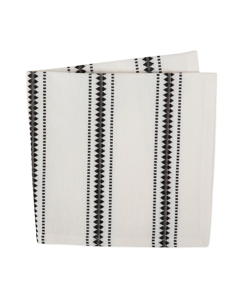 Design Imports Zig Dobby Stripe Napkin Set of 6