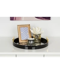 Kate and Laurel Caspen Round Decorative Tray - 15.5" x
