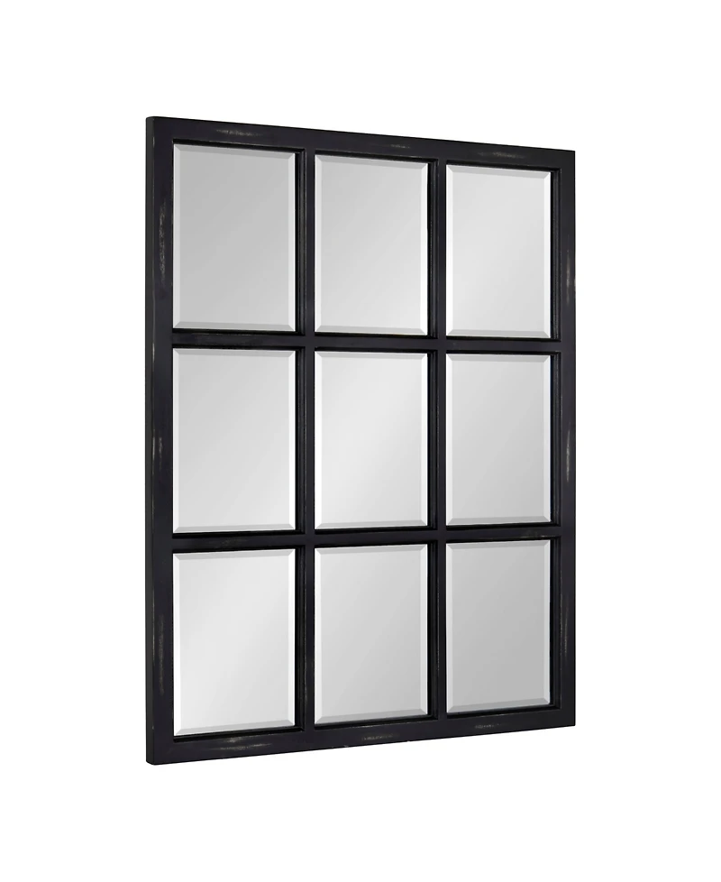 Kate and Laurel Hogan 9 Windowpane Wood Wall Mirror - 26" x 32"