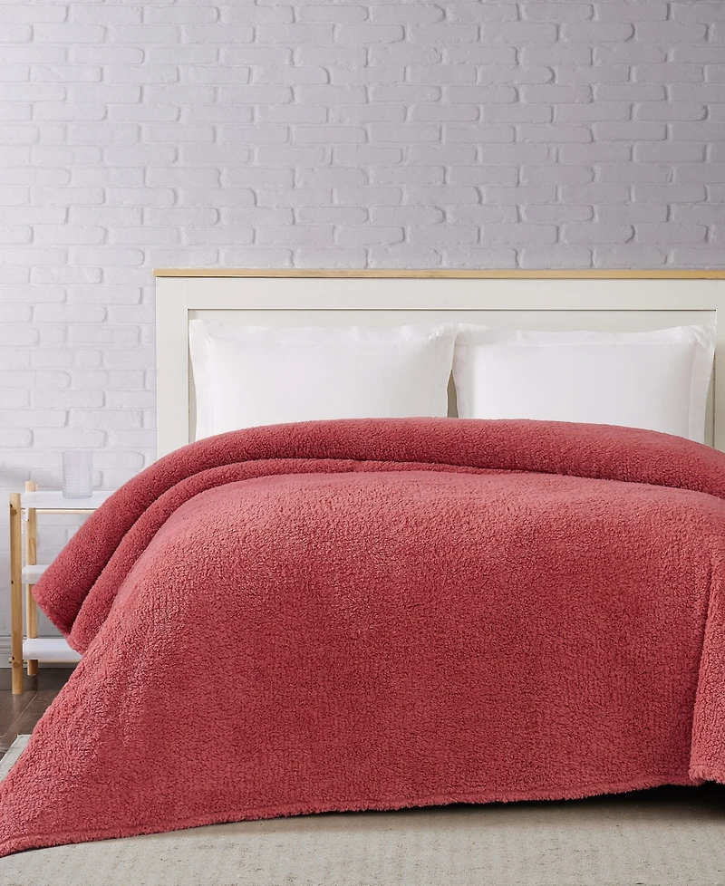 Brooklyn Loom Marshmallow Sherpa Blanket, King