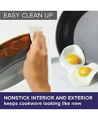 Anolon Advanced Home Hard-Anodized Nonstick Double Burner Griddle, 10" x 18"