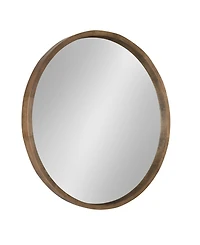 Kate and Laurel Hutton Round Wood Wall Mirror
