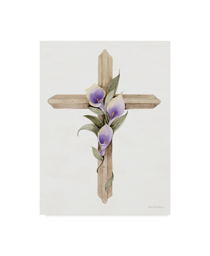 Kathleen Parr Mckenna Easter Blessing Cross Ii Canvas Art - 15" x 20"