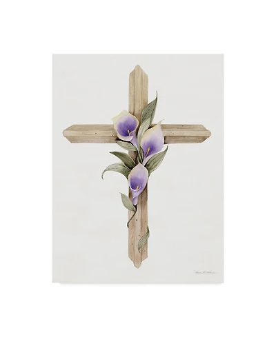 Kathleen Parr Mckenna Easter Blessing Cross Ii Canvas Art - 15" x 20"