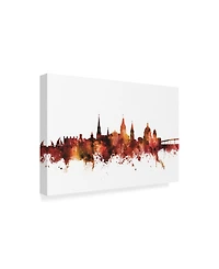 Michael Tompsett Annapolis Maryland Skyline Red Canvas Art - 20" x 25"