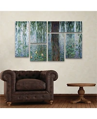 Claude Monet Waterlillies Multi Panel Art Set 6 Piece - 49" x 19"