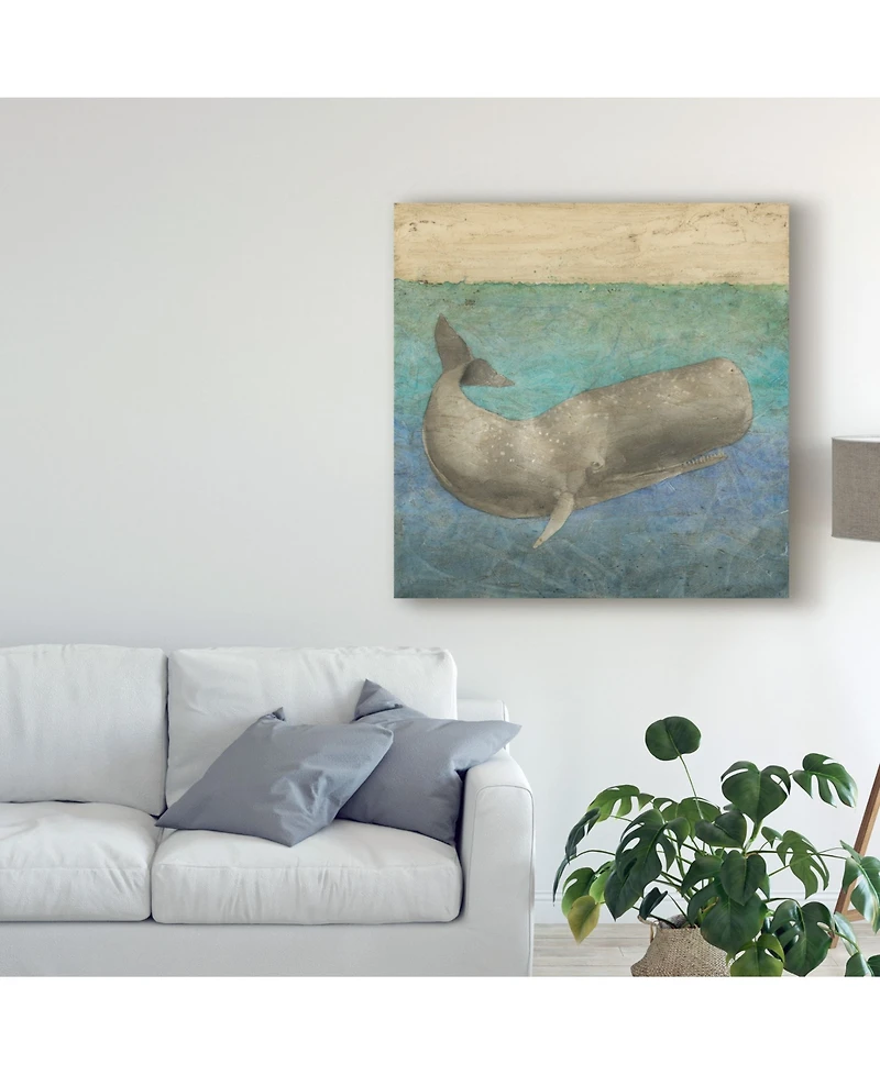 Megan Meagher Diving Whale Ii Canvas Art - 15" x 20"