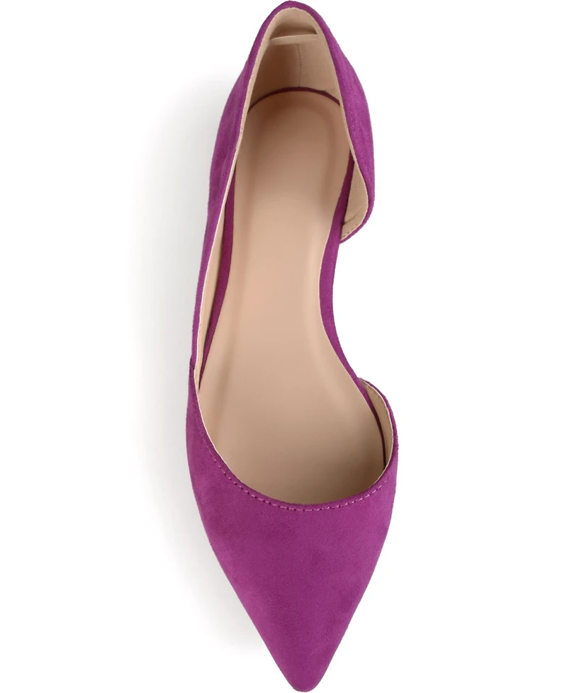 Journee Collection Women's Ester D'orsay Pointed Toe Flats