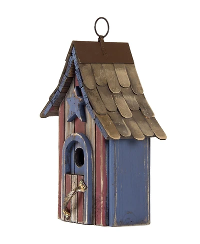 Glitzhome Hanging Distressed Solid Wood Garden Birdhouse