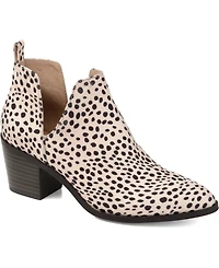 Journee Collection Women's Lola Cut Out Stacked Heel Dress Booties