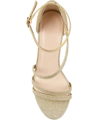 Journee Collection Women's Bella Strappy Block Heel Dress Sandals