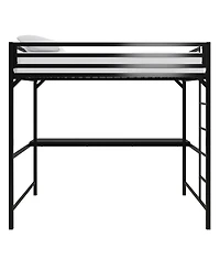 EveryRoom Mason Metal Full Loft Bed with Desk