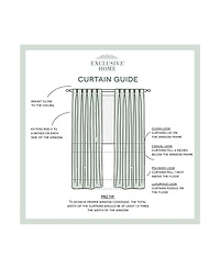 Exclusive Home Curtains Chateau Striped Faux Silk Pinch Pleat Curtain Panel Pair, 27" x 96"