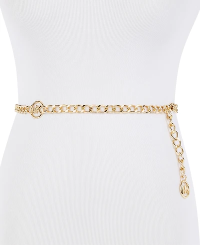 Michael Kors Women's Mk Logo Metal Chain Belt