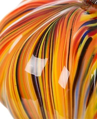 Glitzhome Striped Glass Large Pumpkin