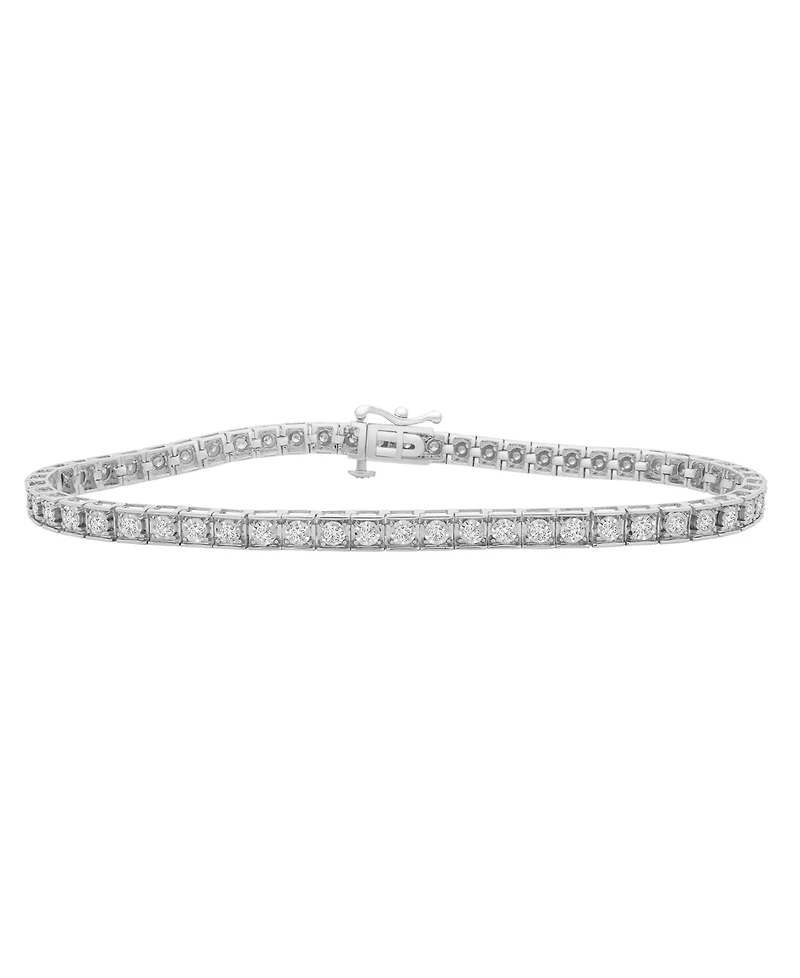 Diamond Miracle Plate Tennis Bracelet (1 ct. t.w.) 10k Gold or White