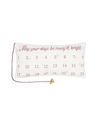 C&F Home Merry & Bright Advent Embroidered Throw Pillow, 12" x 24"