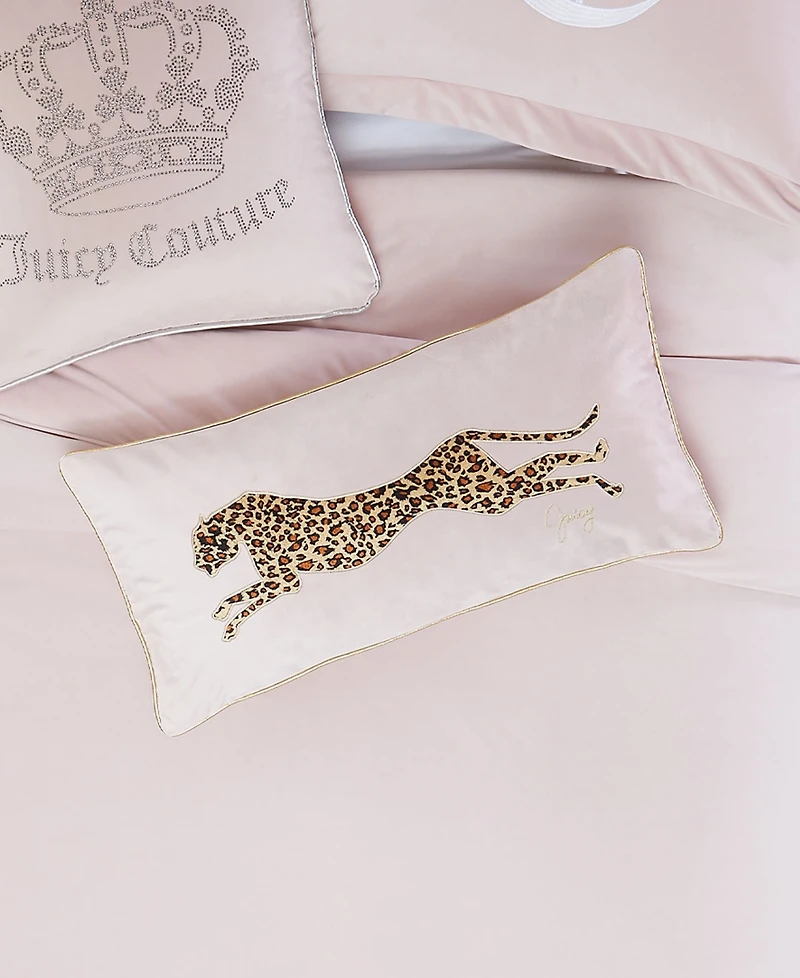 Juicy Couture Velvet Cheetah Decorative Pillow, 14" x 24