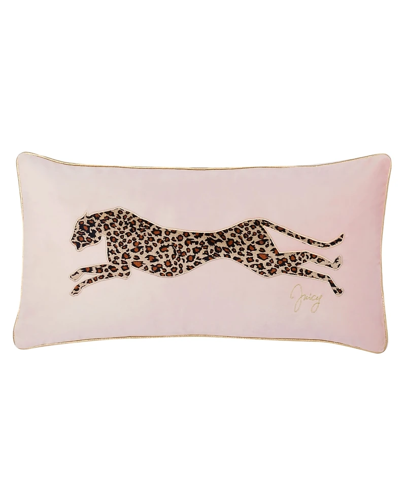 Juicy Couture Velvet Cheetah Decorative Pillow, 14" x 24