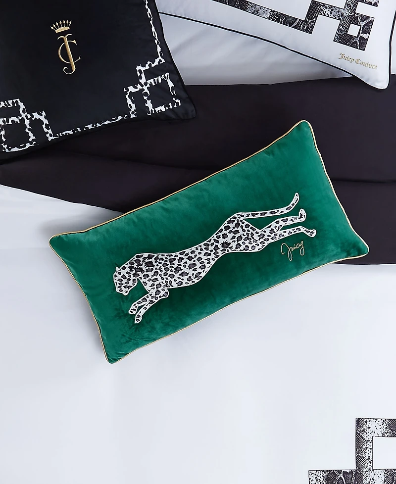 Juicy Couture Velvet Cheetah Decorative Pillow, 14" x 24