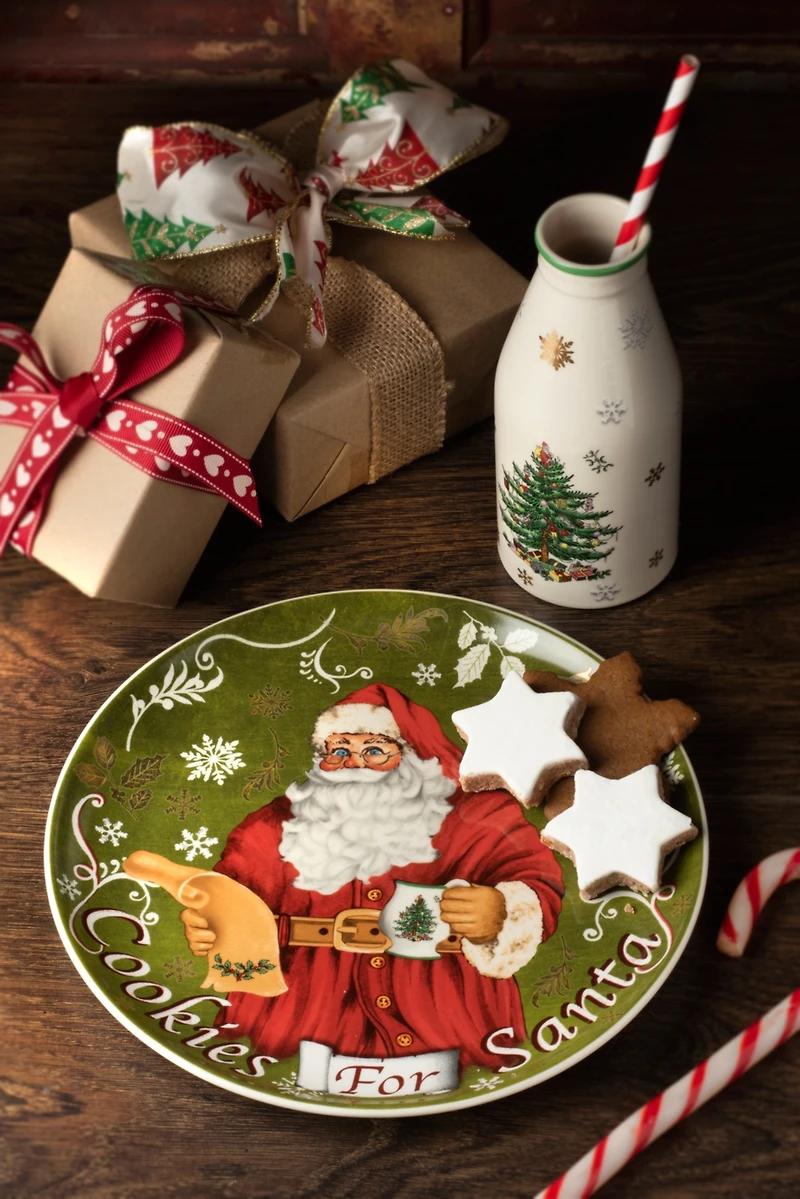 Spode Christmas Tree "Cookies for Santa" Mug and Tray Set
