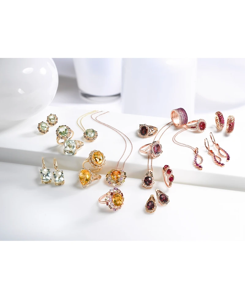 Le Vian Mint Julep Quartz (12-3/8 ct. t.w.) & Diamond (3/8 ct. t.w.) Drop Earrings in 14k Gold