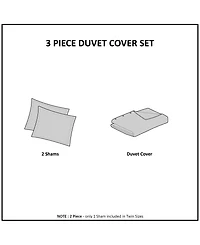 Madison Park Bahari Palm Tufted 3-Pc. Duvet Cover Set, Full/Queen
