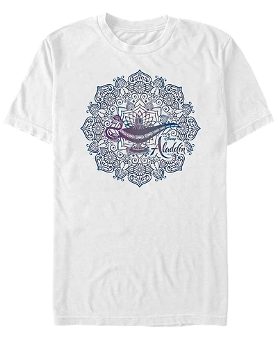 Disney Men's Aladdin Live Action Genie Lamp Mandala Short Sleeve T-Shirt
