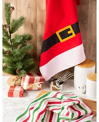 Design Imports Assorted Santa Belt Dishtowel Set