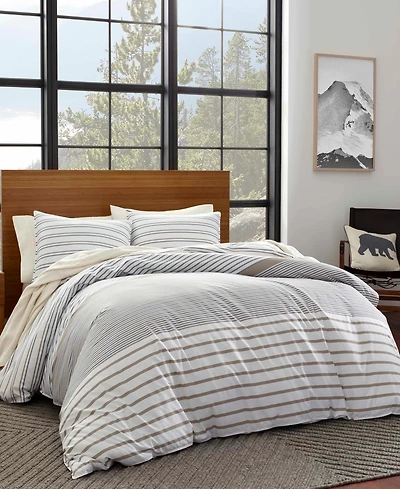 Eddie Bauer Cooper Stripe Duvet Cover Set, Twin