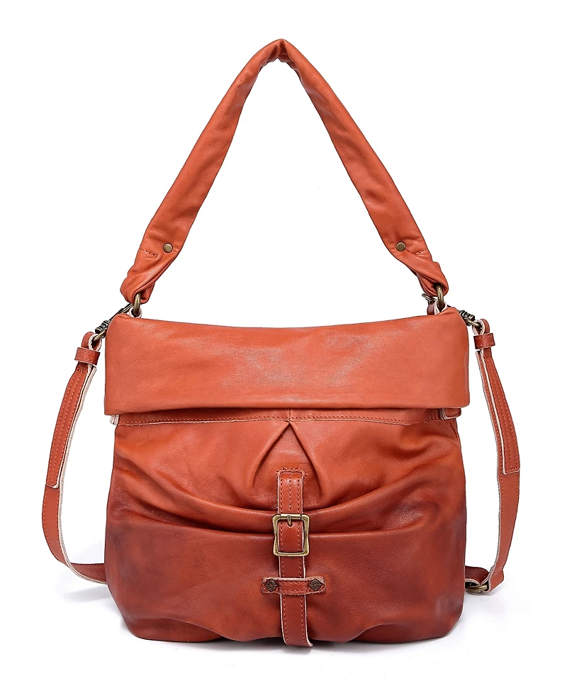 Old Trend Sweet Lotus Leather Bucket Bag