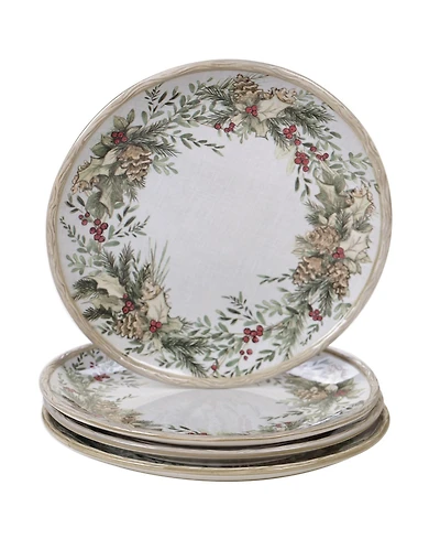 Certified International Holly and Ivy 4-Pc. Dinner Plate