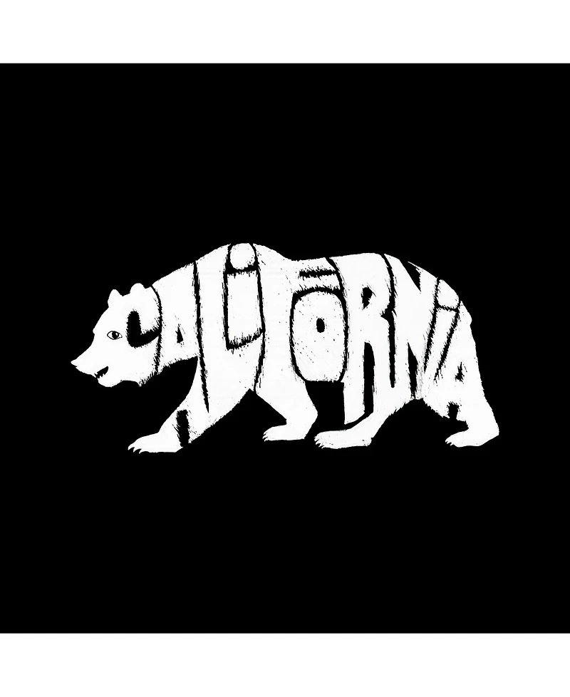 La Pop Art Men's Word Hooded Sweatshirt - California Bear