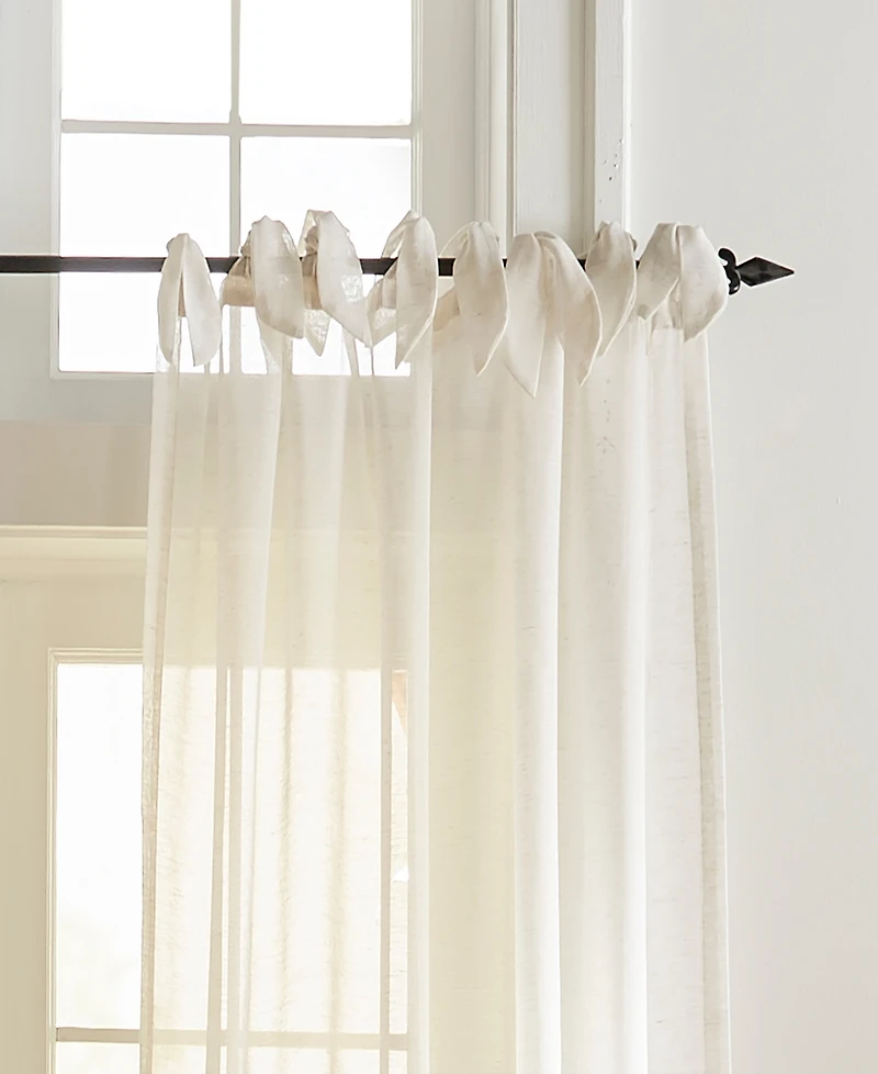 Elrene Home Fashions Vienna Tie-Top Sheer Window Curtain