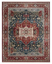 Lauren Ralph Lauren Camille Lrl1225a Red Navy Area Rug