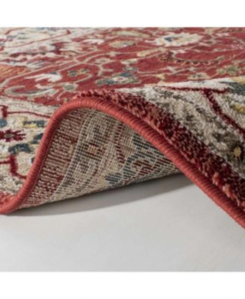 Lauren Ralph Lauren Ines Lrl1293c Red Beige Area Rug