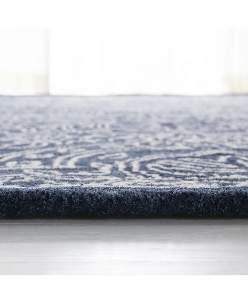 Lauren Ralph Lauren Etienne LRL6603N Navy and Ivory 5' X 5' Square Area Rug