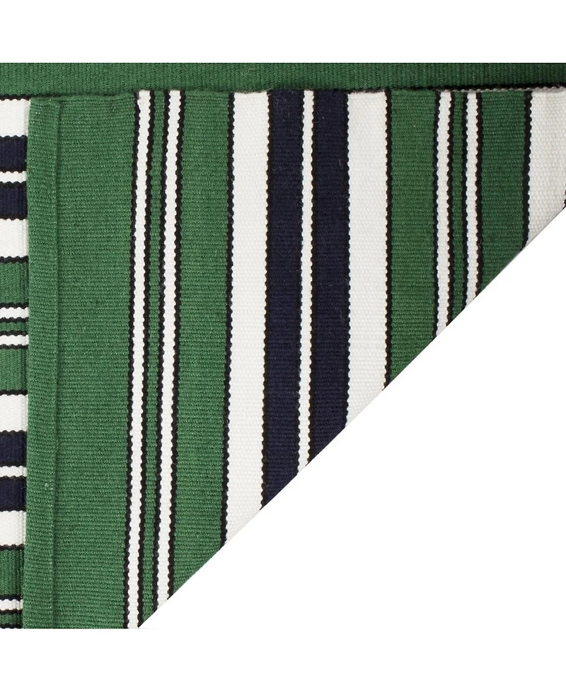 Lauren Ralph Lauren Leopold Stripe LRL2462K Green 5' X 8' Outdoor Area Rug