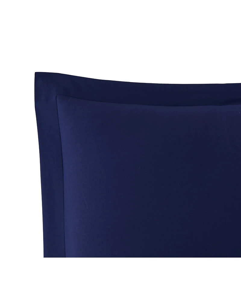 Brooklyn Loom Solid Cotton Percale -Pc. Duvet Cover Set