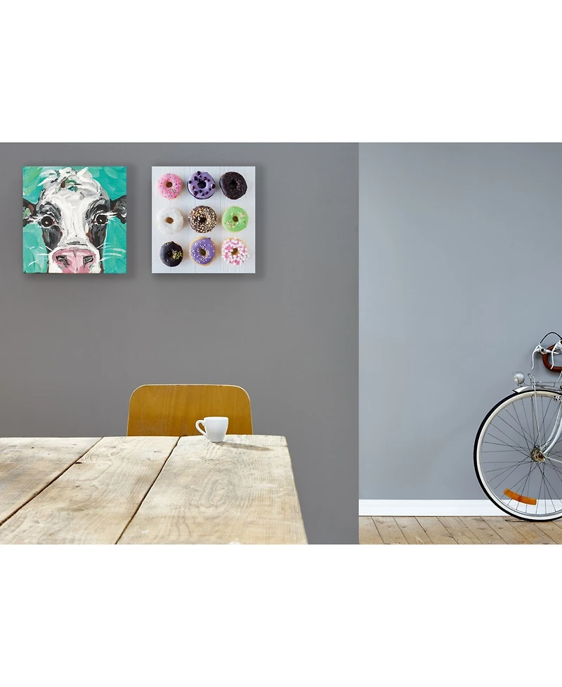 Stupell Industries Colorful Donut Grid Cavnas Wall Art, 17" x 17"