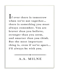 Stupell Industries I'll Always Be With You A.a. Milne Wall Plaque Art, 12.5" x 18.5"