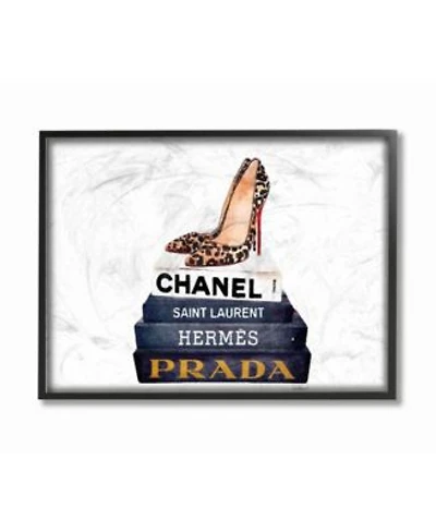 Stupell Industries Glam Fashion Book Set Leopard Pumps Heels Wall Art Collection