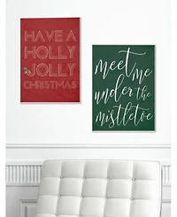 Stupell Industries Meet Me Under The Mistletoe Christmas Wall Art Collection