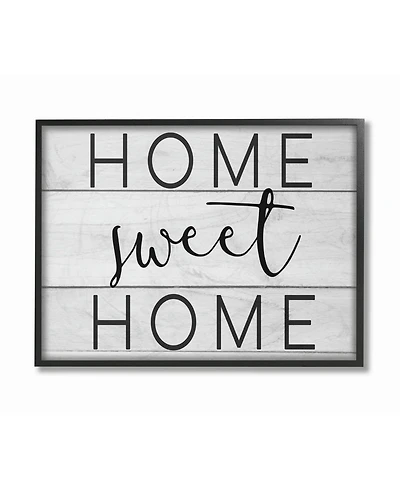 Stupell Industries Home Sweet Home Planks Framed Giclee Art, 16" x 20"