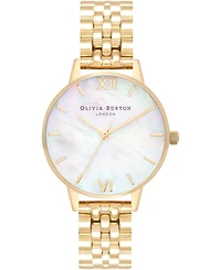 Olivia Burton Women's Gold-Tone Stainless Steel Bracelet Watch 30mm