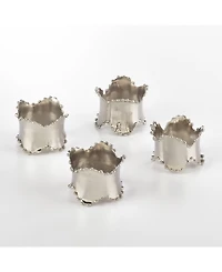 Saro Lifestyle Napkin Ring Collection Classic Design Napkin Ring Set of 4, 2.5" x 1"