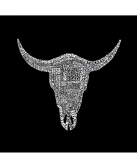 La Pop Art Men's Word Long Sleeve T-Shirt - Cowskull Country Hits