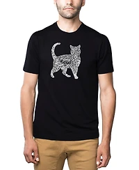 La Pop Art Men's Premium Word T-Shirt - Cat