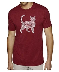 La Pop Art Men's Premium Word T-Shirt - Cat